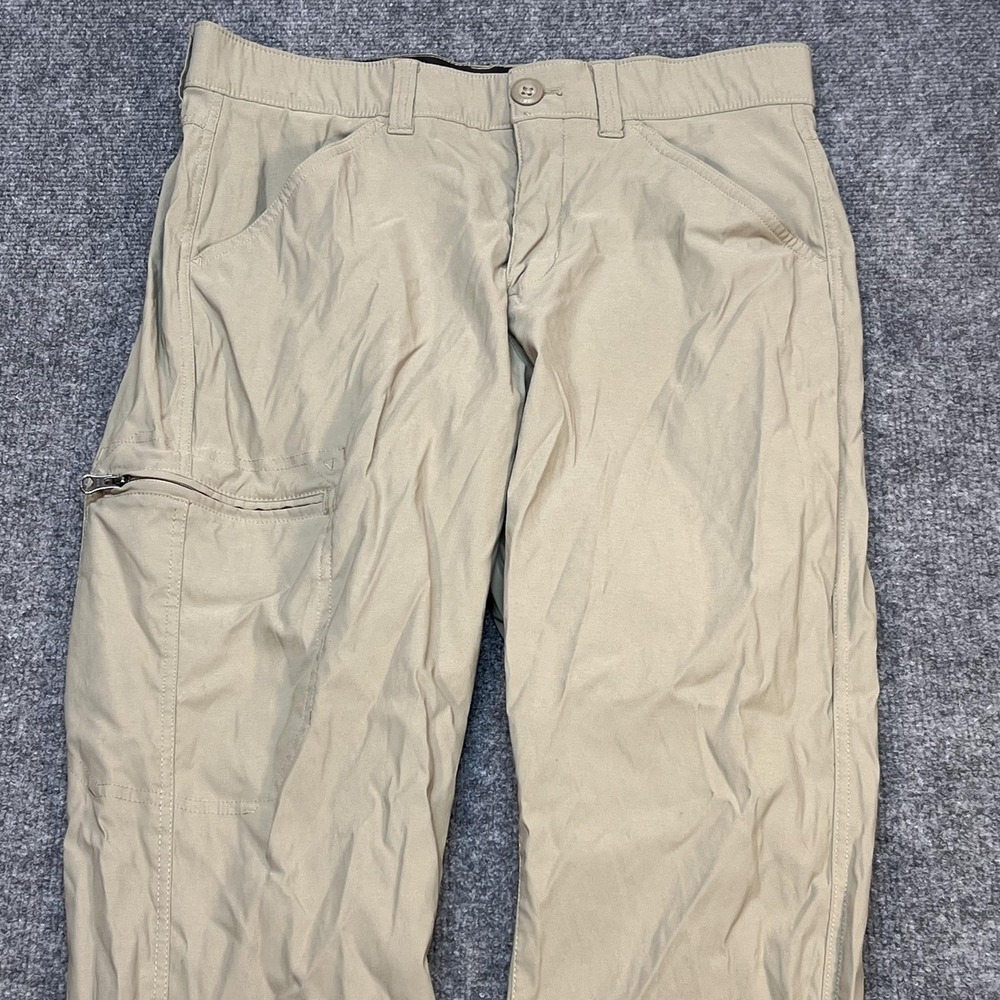 Eddie Bauer Pants Mens 32x29 Beige Cargo Microfiber Regular Fit Travel Outdoor - Picture 2 of 11